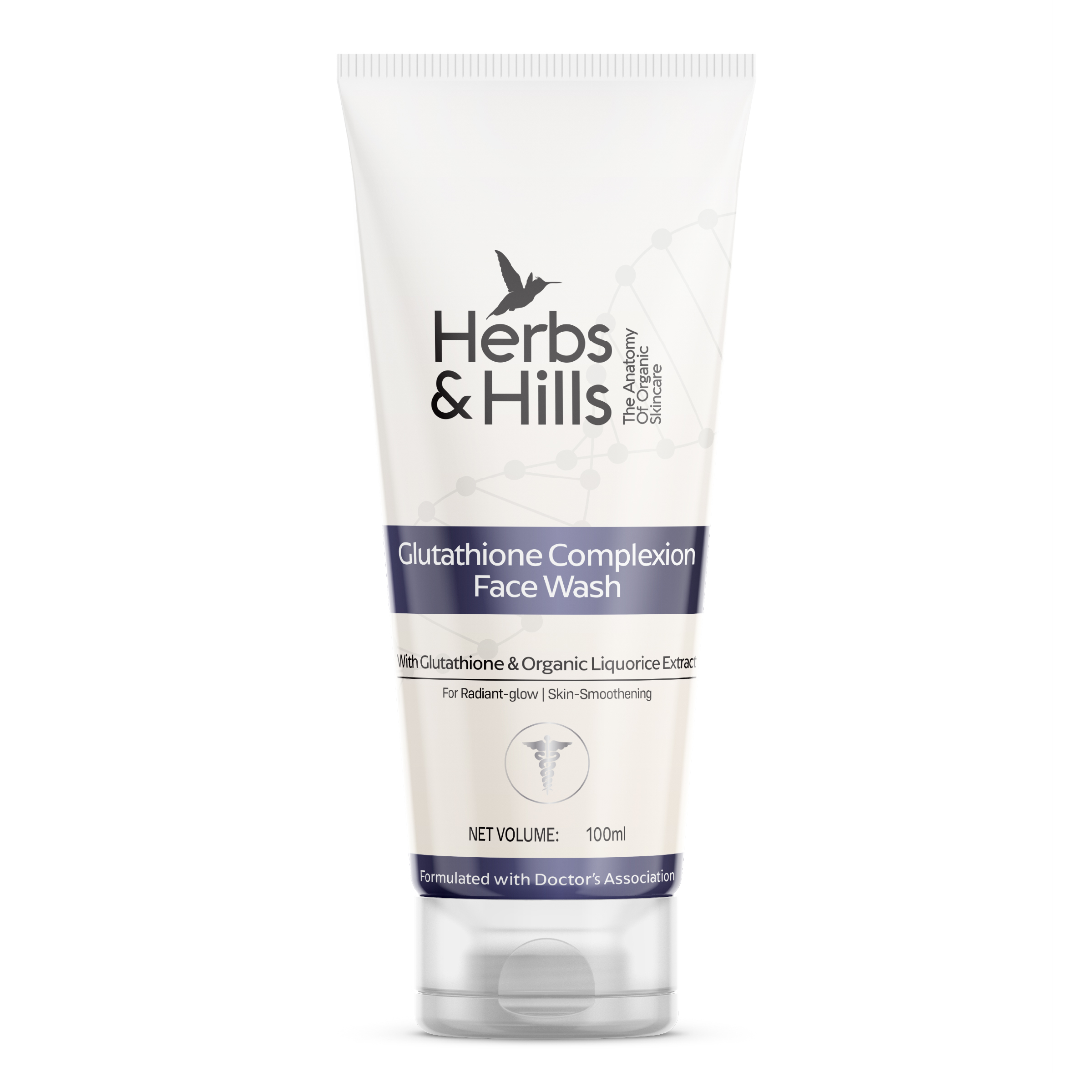 herbs & hills glutathione complexion face wash 100 ml
